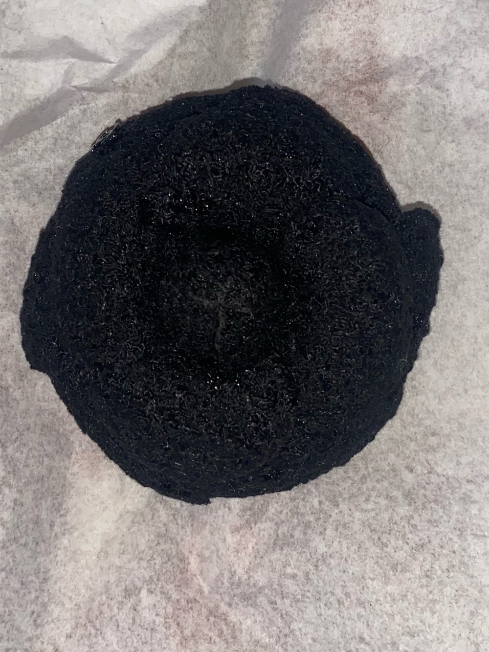 Black Chanel Camellia brooch